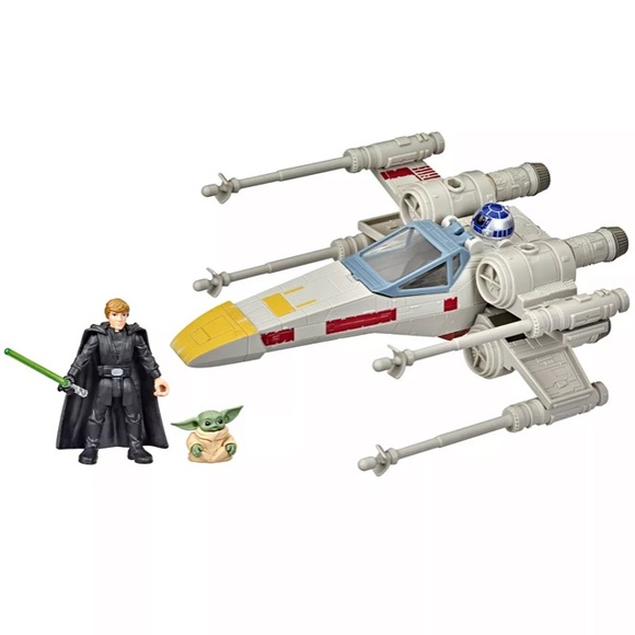 Star Wars Mission Fleet Luke Skywalker & Grogu X-Wing Fighter Action Figure NEW - Picture 6 of 6